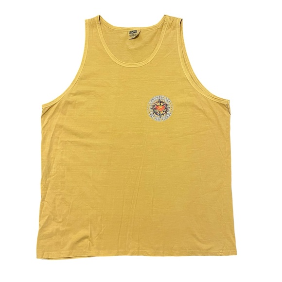Alvin's Island Yellow Men Tank 100% Cotton Top Sleeveless Size: XL - Picture 2 of 7